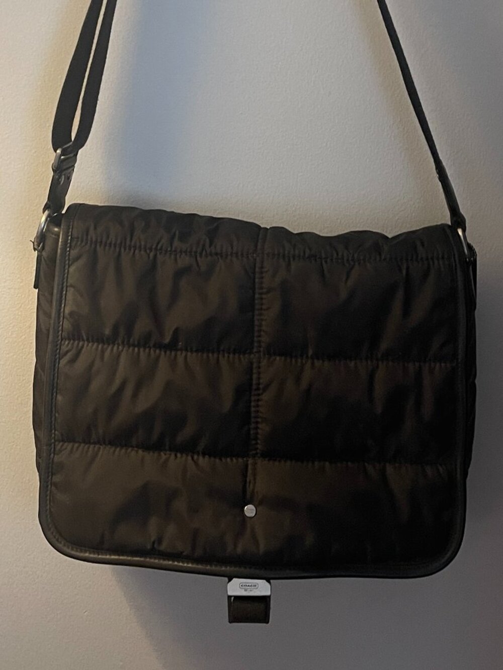 Coach Black Quilted Messenger/Laptop Bag F70507